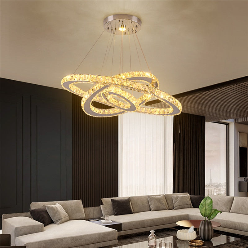 Apollo 3 - Modern Crystal Led Lights Chandelier