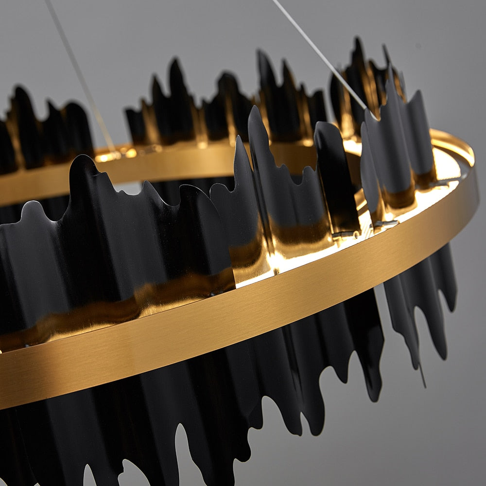 Modern LED Black Chandelier