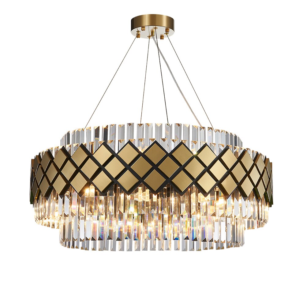 Modern Art Deco Crystal Chandelier