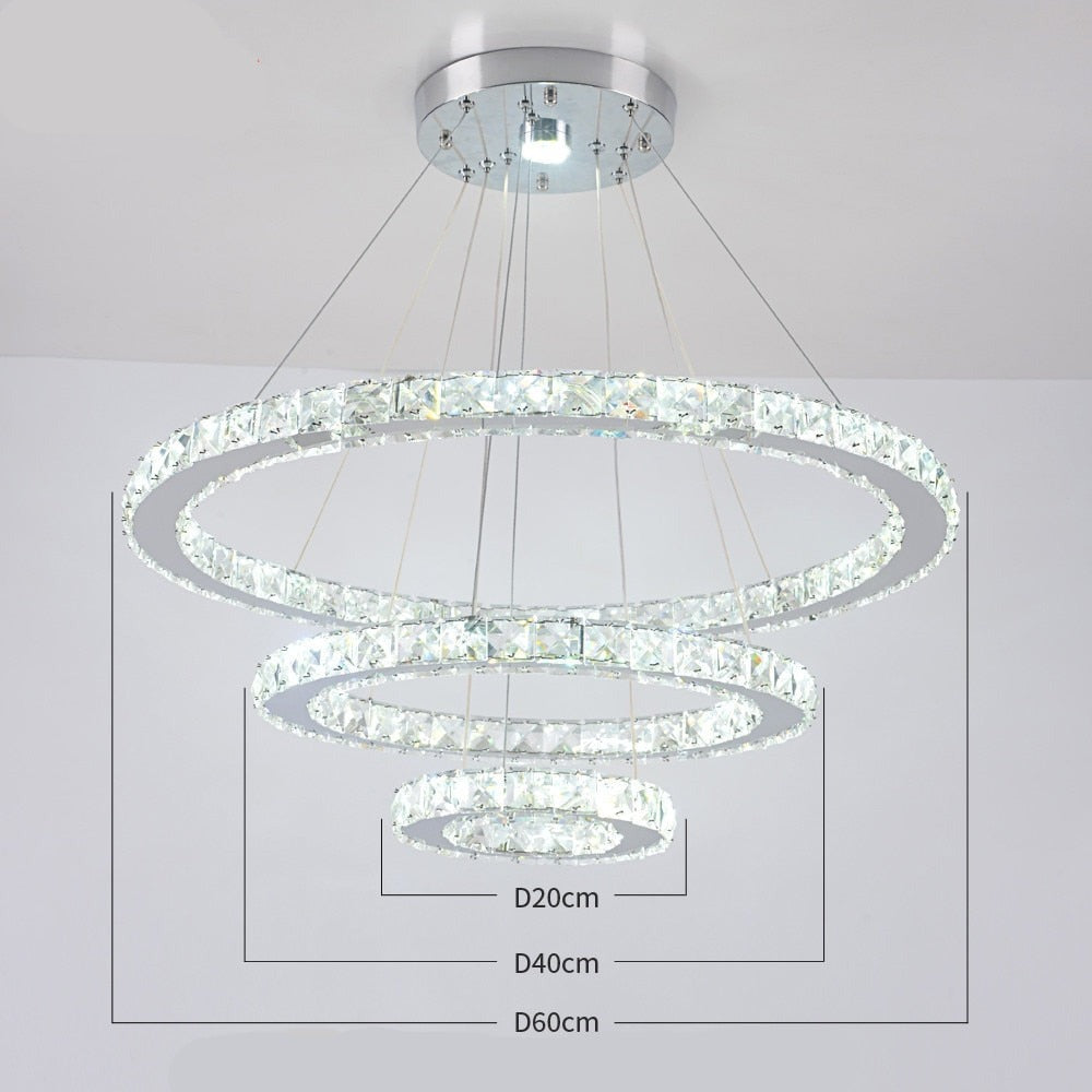 Apollo 3 - Modern Crystal Led Lights Chandelier