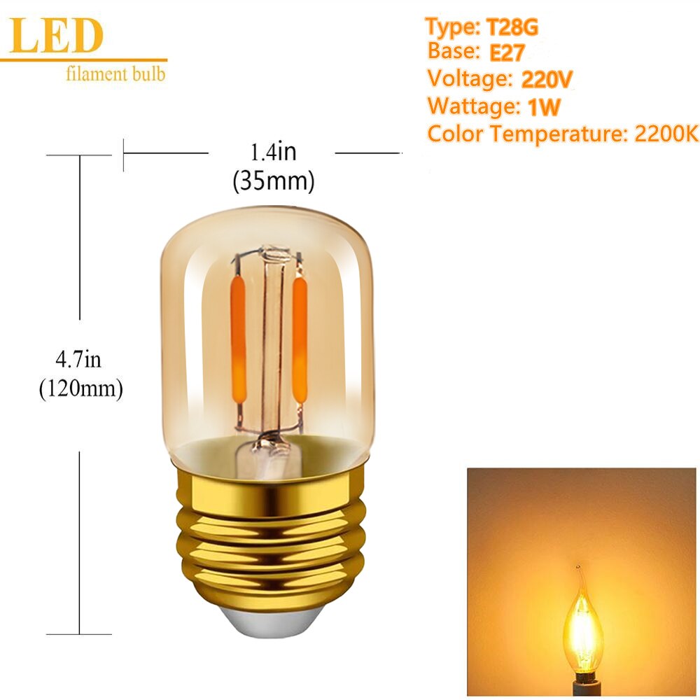 Retro LED Spiral Filament Light Bulb