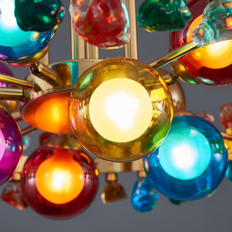 Colorful Modern Crystal Chandelier For Living And Dining Room