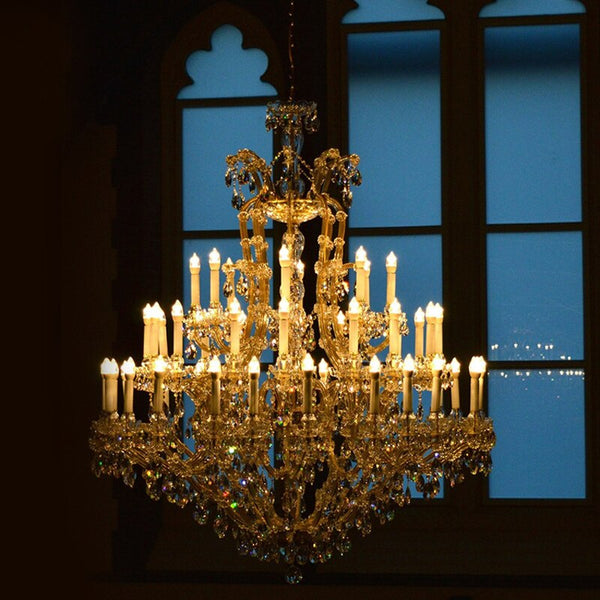 Lighting Large  Luxury Maria Theresa Crystal Chandelier Villa decoration Chandelier Light Lighting (Gold Lamp body Width 160cm H180cm)