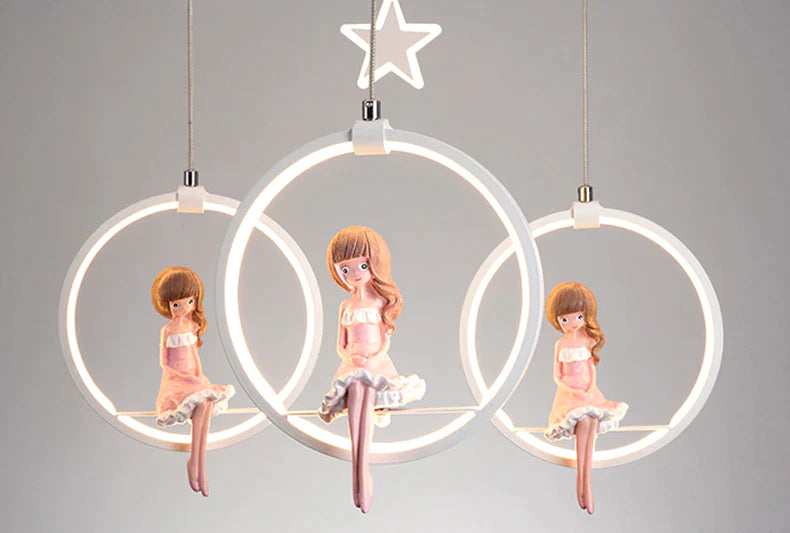 Nordic Girl Bedroom Decor Ceiling Chandelier