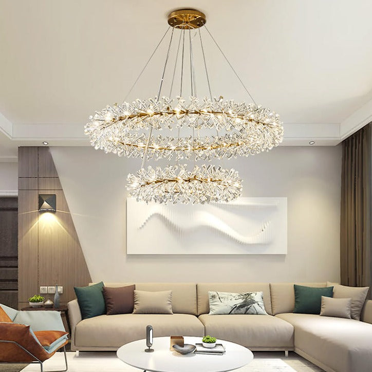 New Luxury Crystal Flower Chandelier