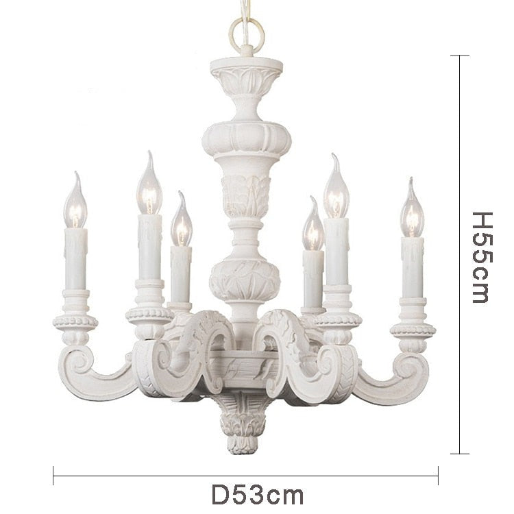 Roman Pillar Wooden Chandelier