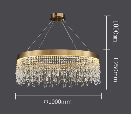 Luxury Crystal Hanging Light Round Chandelier