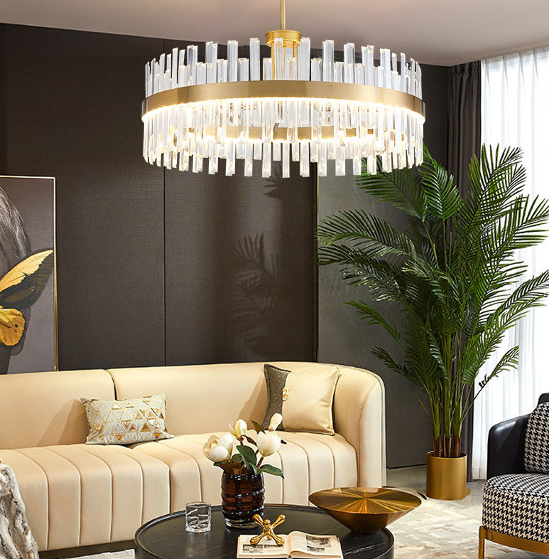 Modern Gold Luxury Crystal Chandelier