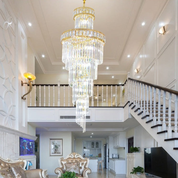 Loft Stair Rotating Long Chandelier