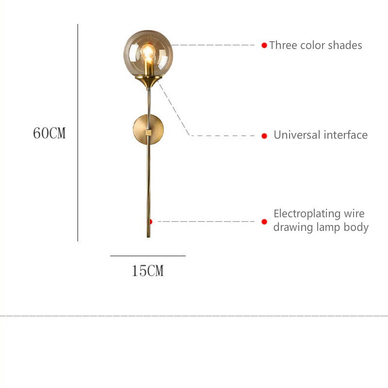 Modern Golden Sconces Round Wall Lamp