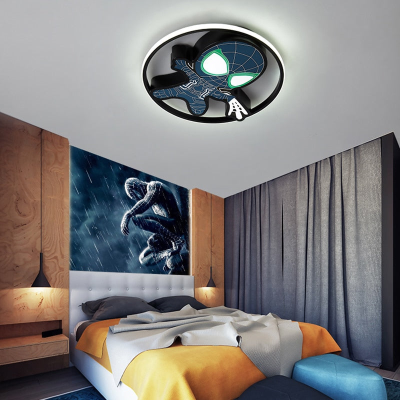 Nordic SpiderMan Figure Kids Bedroom Ceiling Light