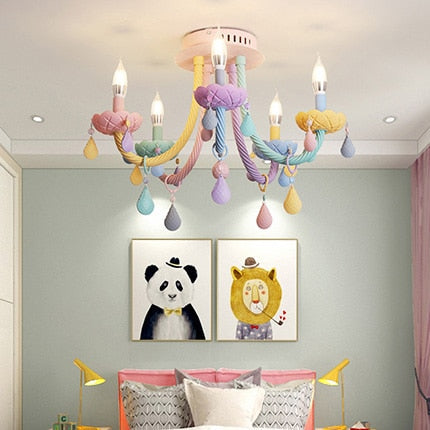 Modern Colorful Ceiling Chandelier For Kids