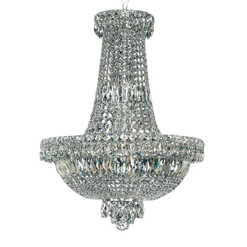 Modern Crystal Chandelier Light Chrome Crystal Chandelier Traditional Chandelier Light Fixture (Chrome Lamp body Width 60cm H80cm)