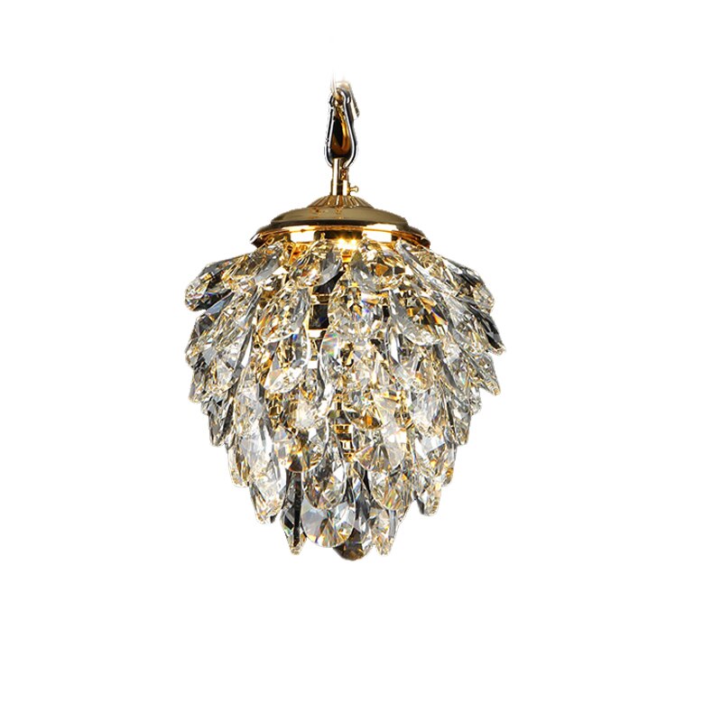 Modern Crystal Pendant Light Gold /Chrome Pendant Light Pineapple shape Used in WalkWay Club Guaranteed 100%