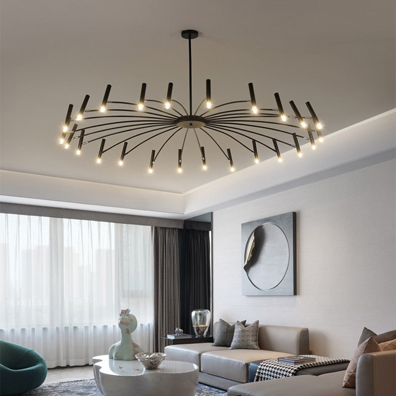 Bent and Adjustable Led Chandelier