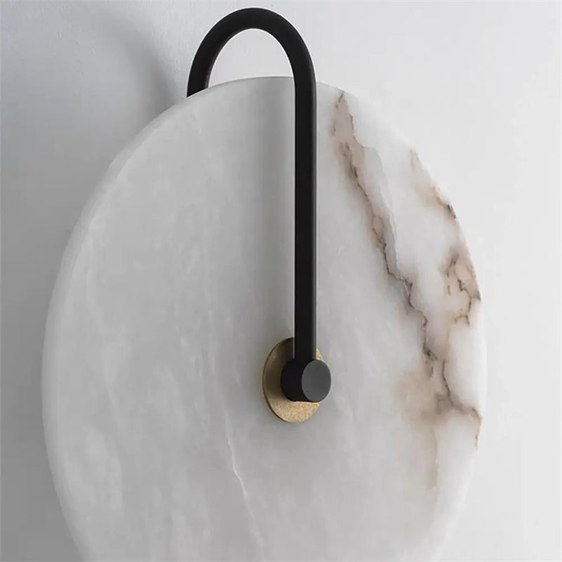 Modern Disc Alabaster Wall Sconce