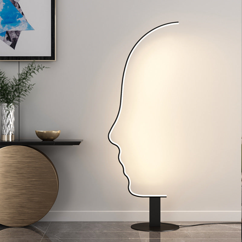 Creative Personality Face Art Vertical Floor Lamp