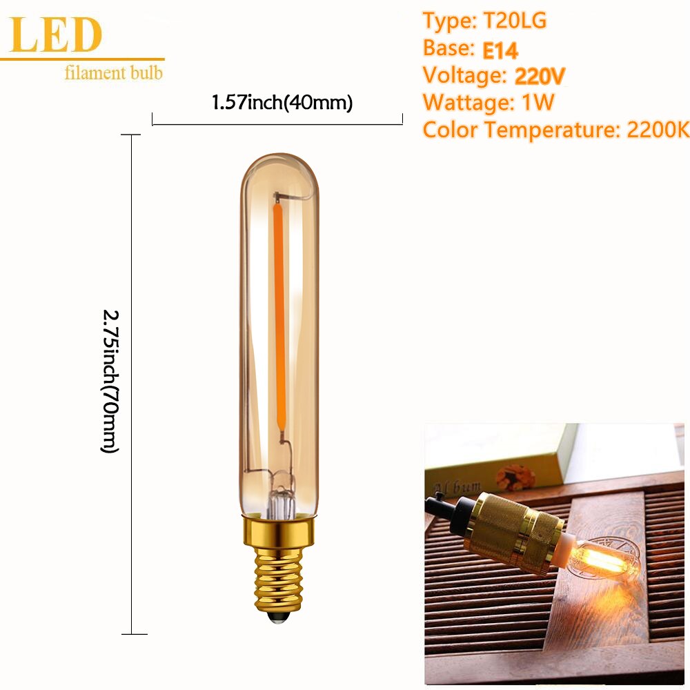 Retro LED Spiral Filament Light Bulb