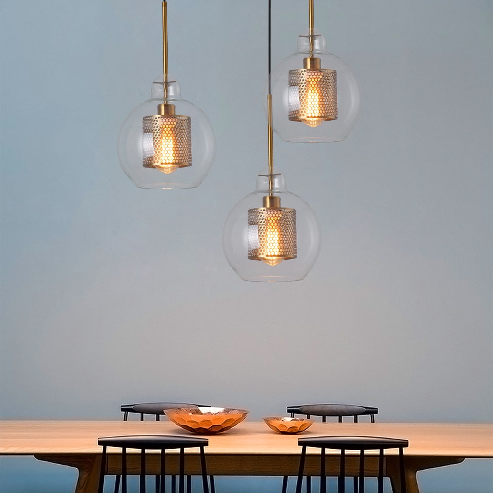 Loft Modern Pendant Light Glass Ball