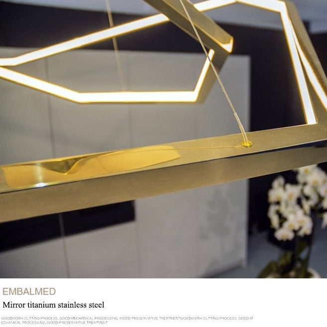 New Post-Modern Luxury Gold Chandelier