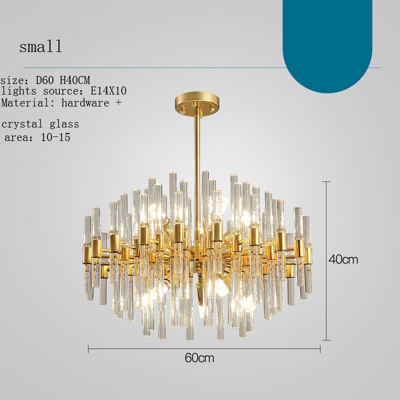 Simple Postmodern Crystal Chandelier