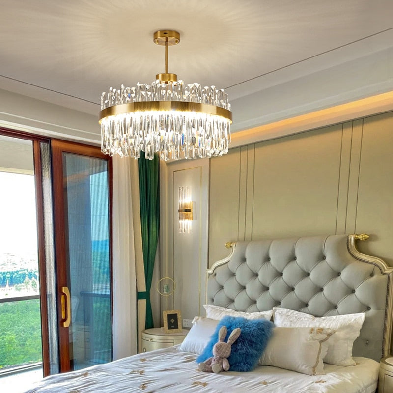 Modern Gold Luxury Crystal Chandelier