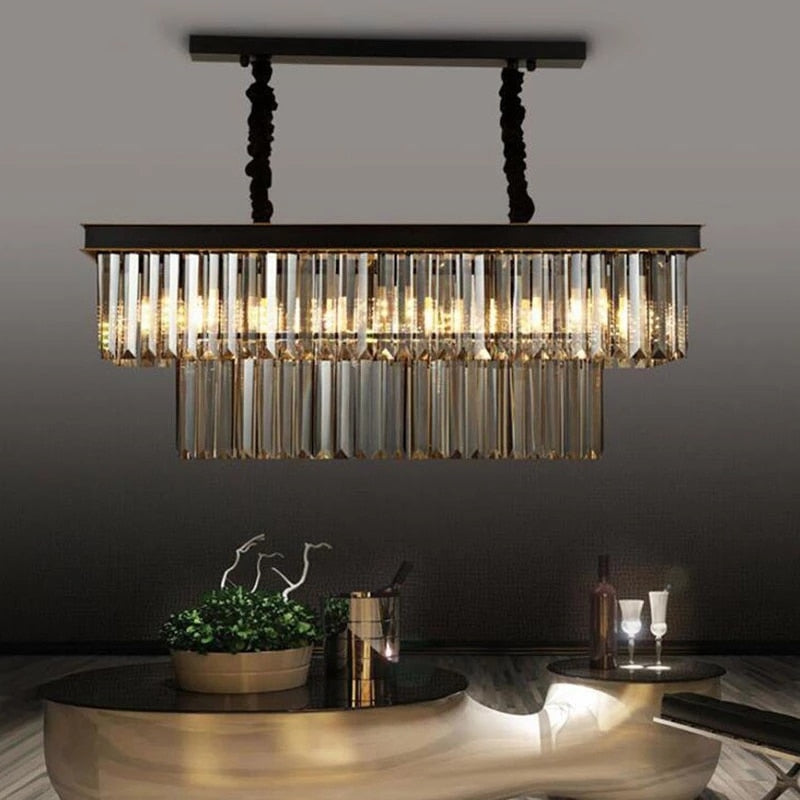 U.S.-Inspired Elegant Amber Hanging Light