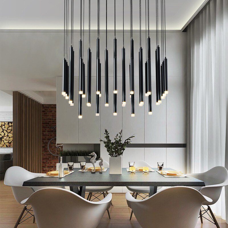 Modern Tube Combination Chandelier