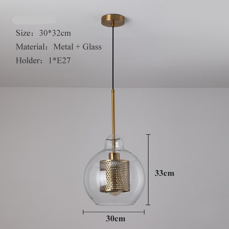 Loft Modern Pendant Light Glass Ball