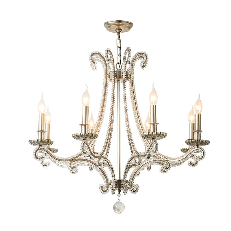 French Cast Metal Chandelier