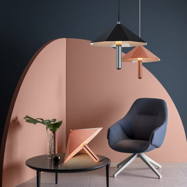 Artistic Desk Lamp with Umbrella Design
