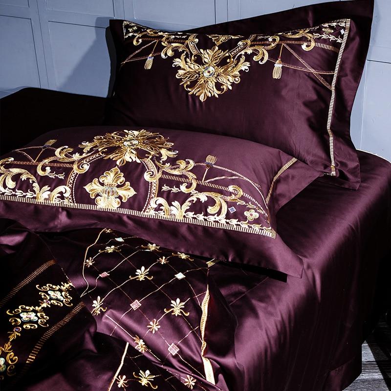 Egyptian Cotton Royal Burgundy Luxury Set