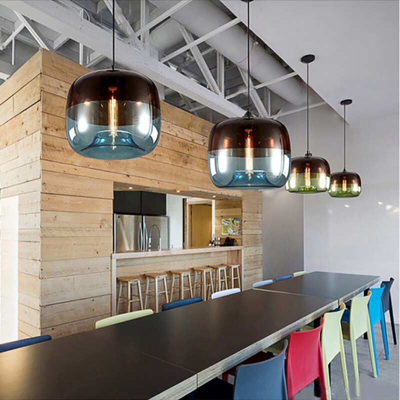 Colorful Hanging Glass Pendant Lamp