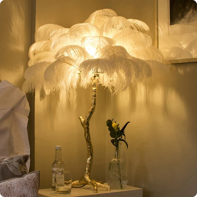 Palmito Luxury Feather Floor/Table Lamp