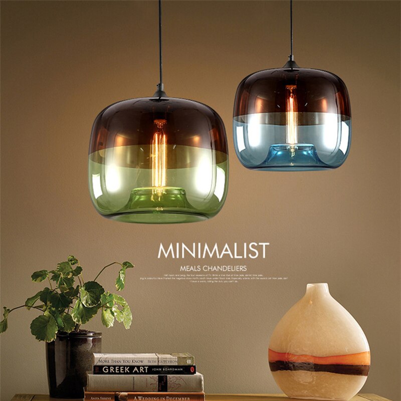 Colorful Hanging Glass Pendant Lamp