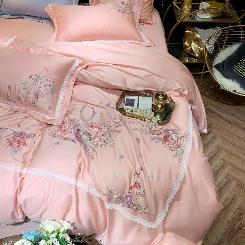 Floral Light Pink Duvet Set