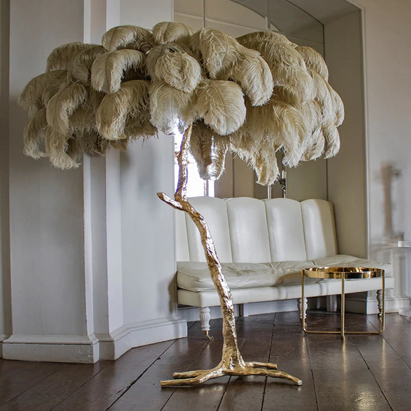 Palmito Luxury Feather Floor/Table Lamp