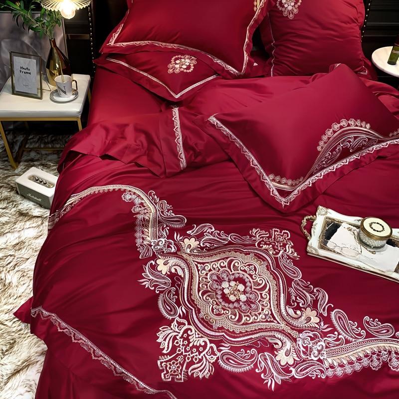 Luxury Rossa Corsa Embroidery Duvet Set