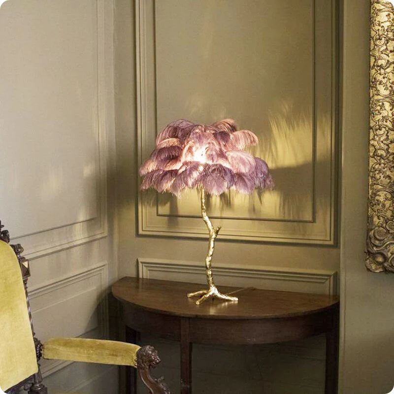 Palmito Luxury Feather Floor/Table Lamp