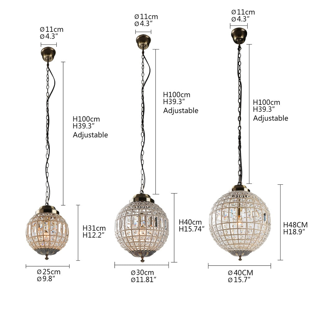 Retro Vintage Royal Empire Ball Style Chandelier