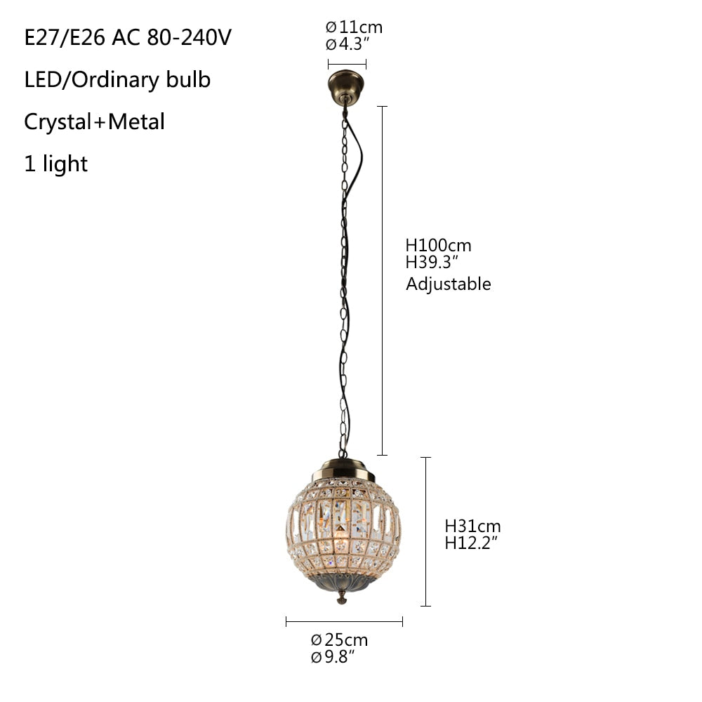 Retro Vintage Royal Empire Ball Style Chandelier