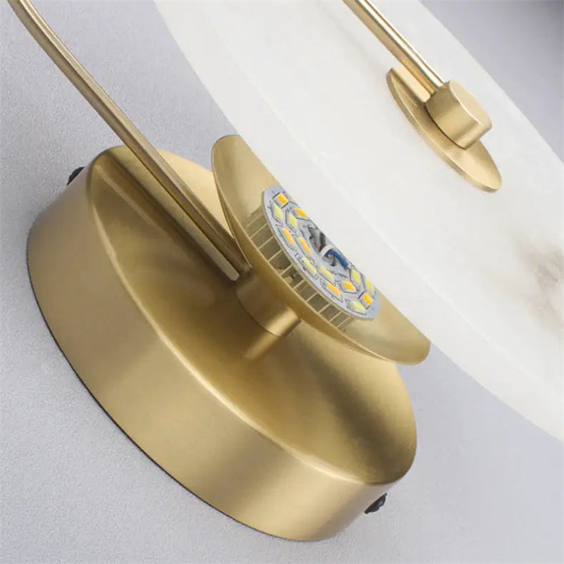 Modern Disc Alabaster Wall Sconce