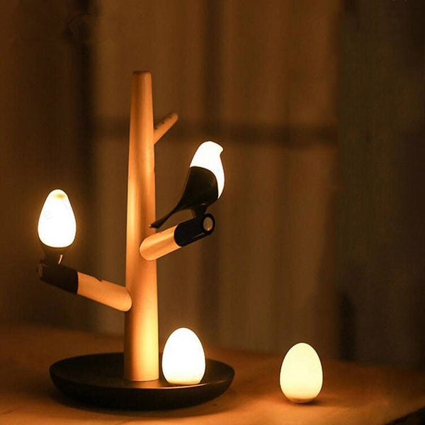 Illuminated Table Lamp with Motion Detection for Good Fortune