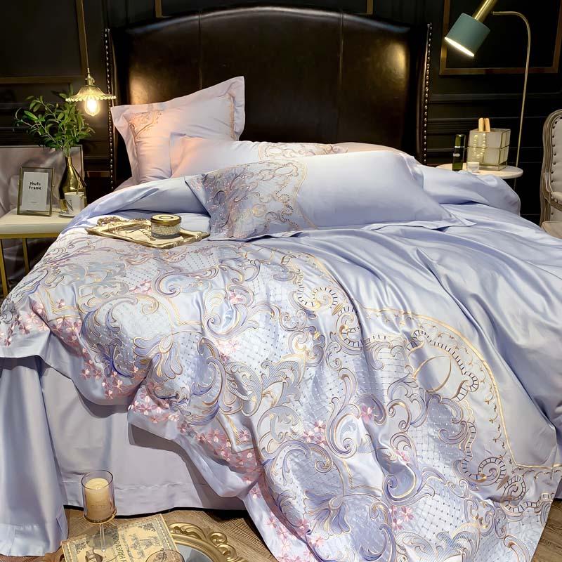 Embroidery Egyptian Cotton Soft Duvet Set