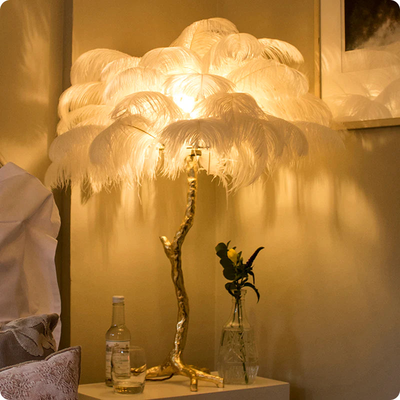 Palmito Luxury Feather Floor/Table Lamp