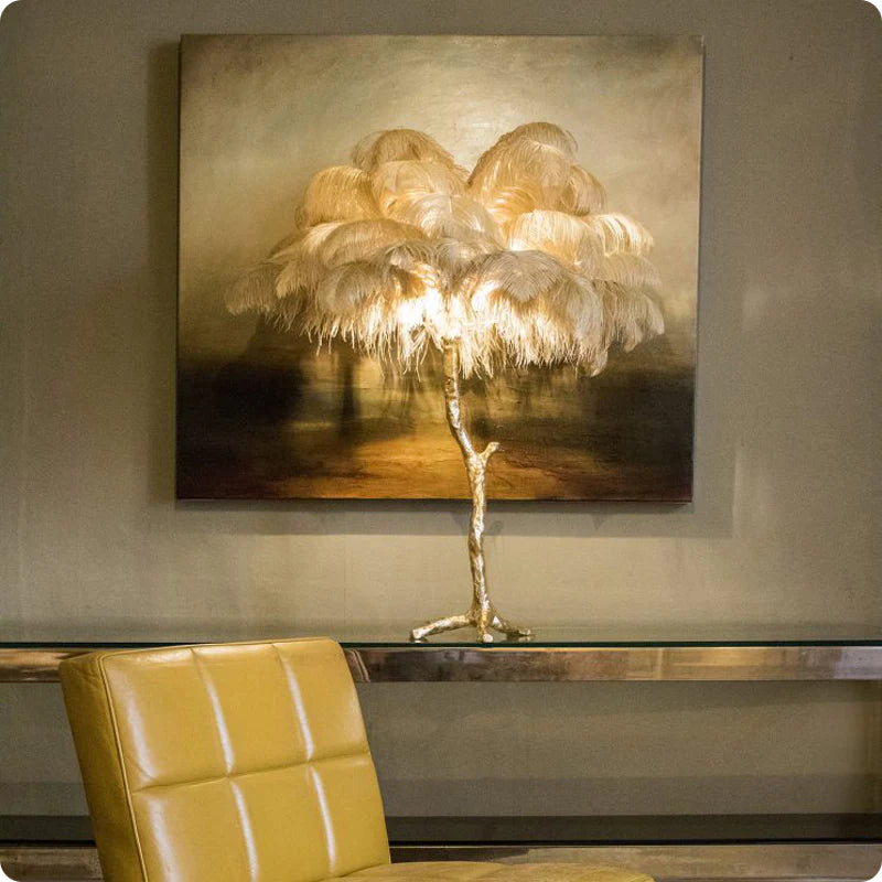 Palmito Luxury Feather Floor/Table Lamp