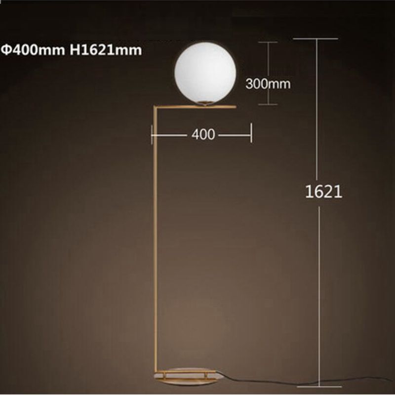 Modern LED Floor Lamp Floor Light Shade Glass Ball Standing Lamp For Bedroom Living Room Gold Designs