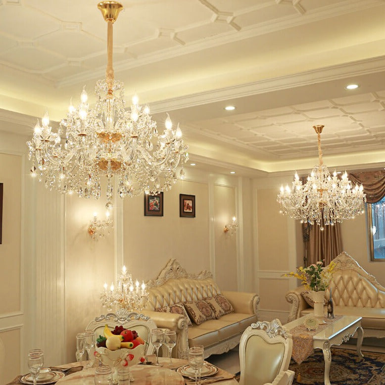 Gold Crystal Chandelier