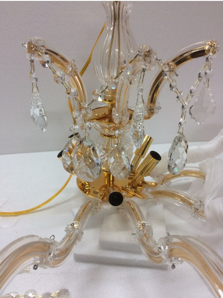 Maria Theresa Crystal Chandelier Lighting Modern Crystal Chandelier Chrome Chandelier (Gold Lamp body Width 68cm H51cm)
