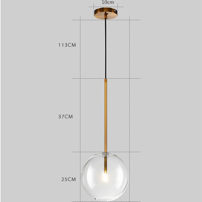 Clear Glass Bulb Pendant Chandelier